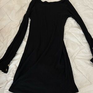 Black form fitting dress